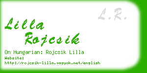 lilla rojcsik business card